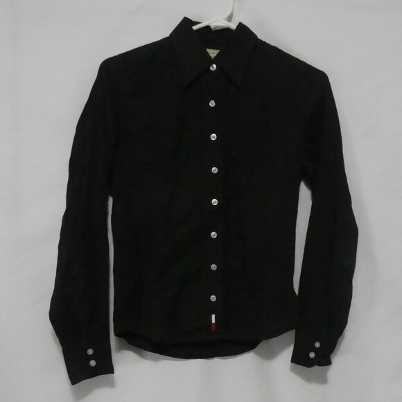TOMMY JEANS | small | Black Cotton Casual / Dress Shirt | Made In Canada 🟥🍁🟥 - Picture 1 of 14
